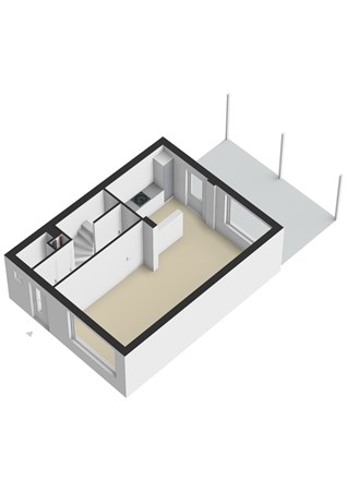 Plattegrond - Sleutelbloem 10, 6467 HR Kerkrade - Sleutelbloem 10 Kerkrade - Begane grond 3D.jpg